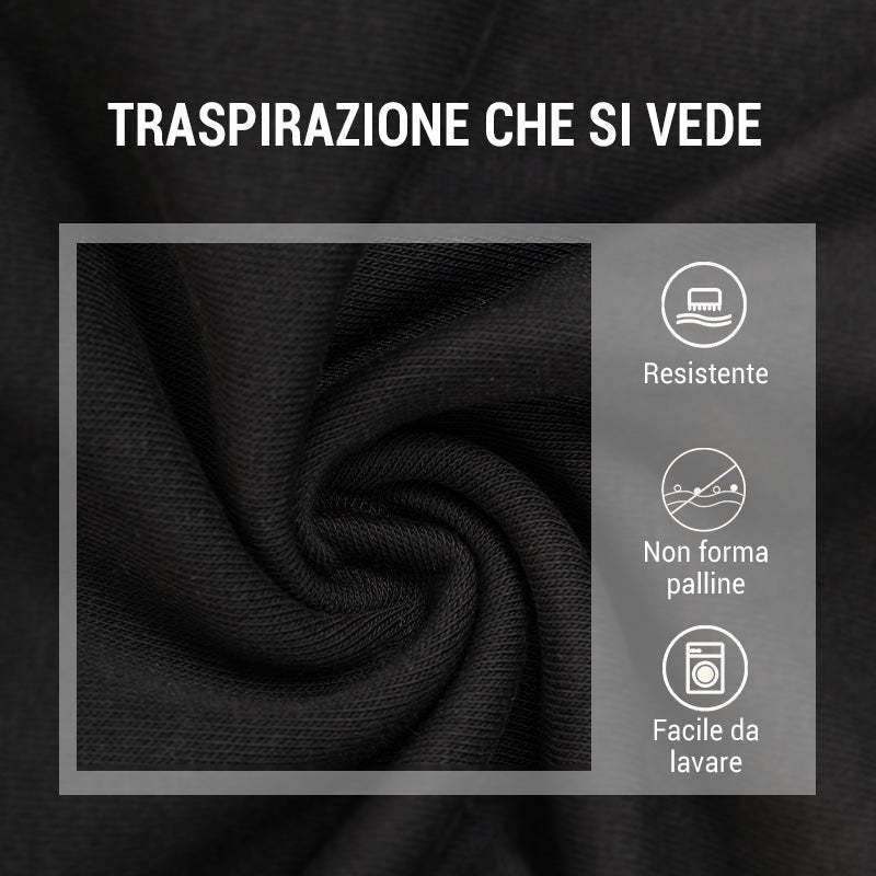 T-shirt a maniche lunghe slim fit a collo alto da uomo