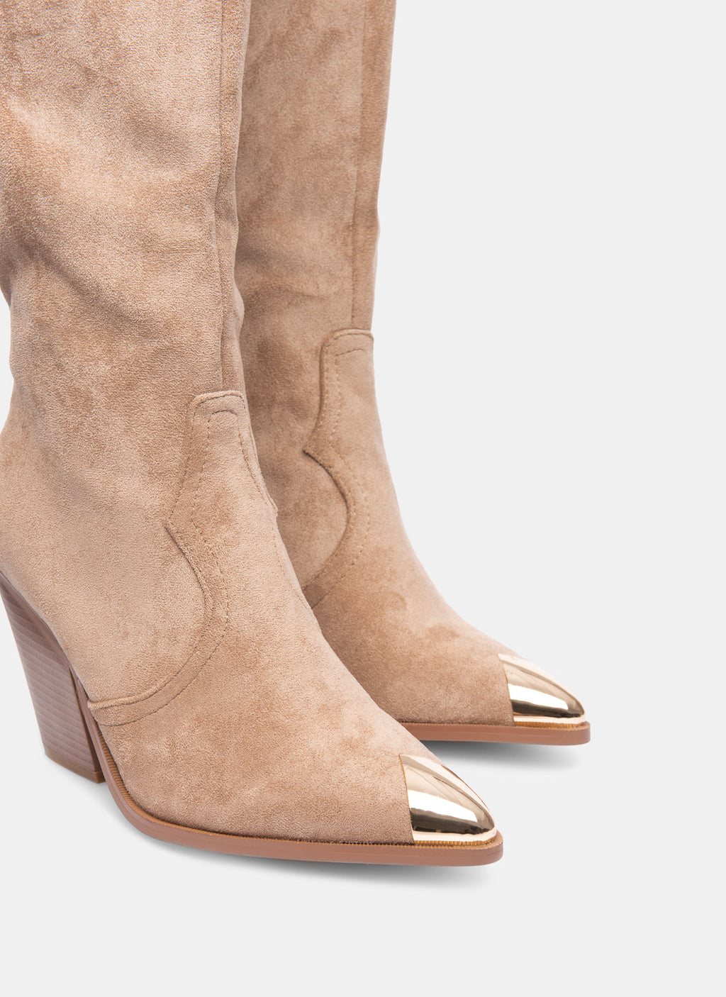 Stivali Roxy in suede color cachi