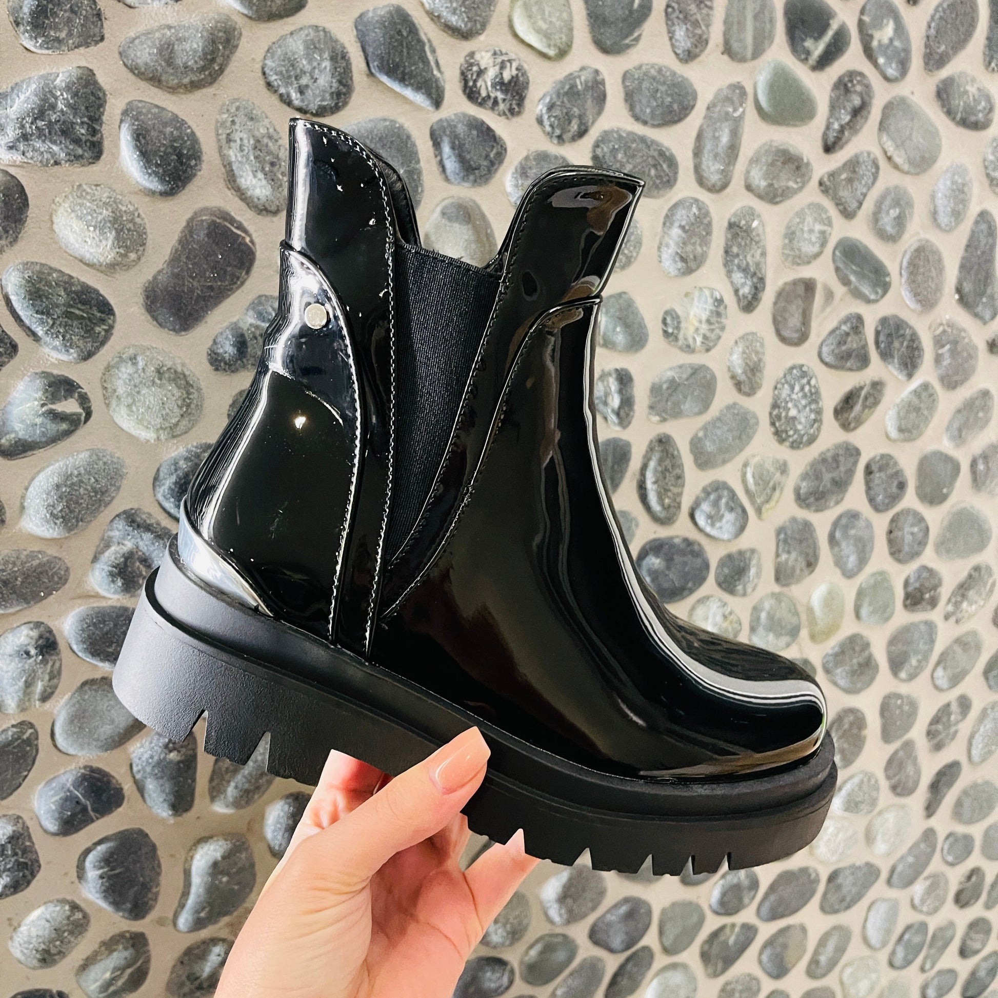 Xanne Lak Zwarte Boots